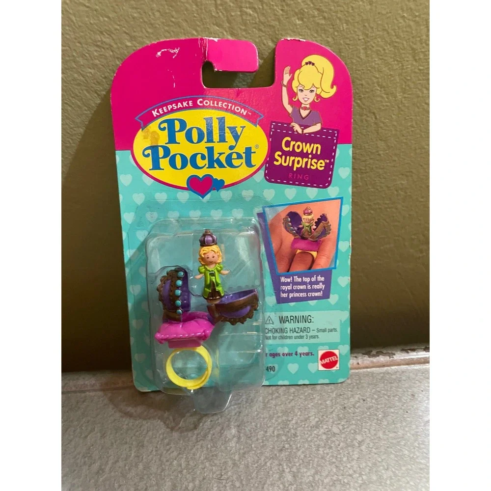 Vintage 1995 Polly Pocket Crown Surprise Ring Keepsake Collection Mattel 14490